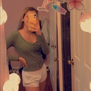 american eagle button long sleeve shirt